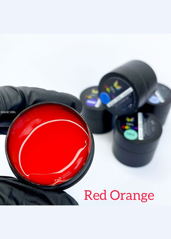 Гель для зміцнення та дизайну Color Gel помаранчево-червоний 12 мл Magic Girl (303635328)