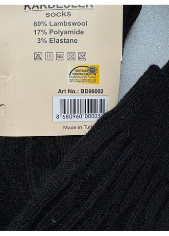 Чёрные 1 пара высокие шерстяные подколенки носки с шикарным узором Kardesler (362376599)