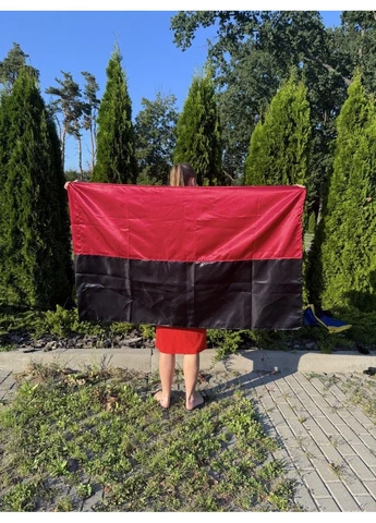 Прапор ОУН УПА 140х90см з атласу No Brand (396717401)