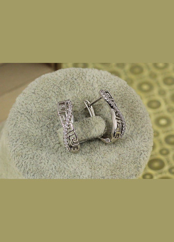 Сережки грецькі вісімочки 1.9 см сріблясті Xuping Jewelry (316433339)