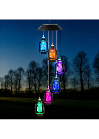 Садовый подвесной фонарь на солнечной батарее Фонарики 6 светильников с солнечной панелью и автоматическим включением No Brand (361161931)