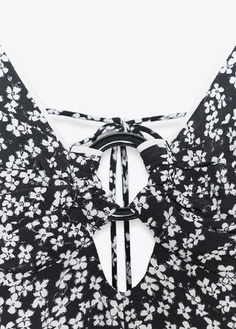 Комбінована повсякденний сукня Zara з квітковим принтом