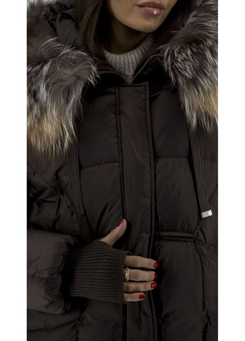 Коричневий зимній Пуховик No Brand