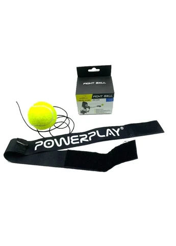 Файтбол желтый мяч на резинке для бокса 1 шт. PowerPlay (393445842)