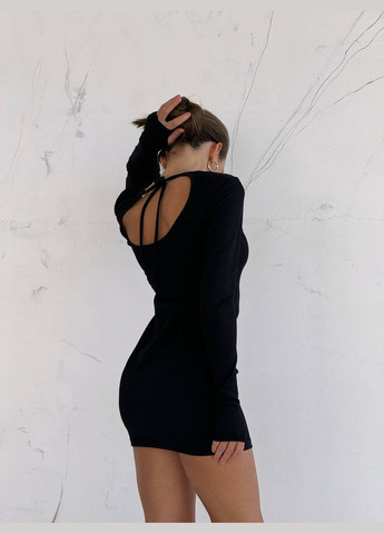 Черное коктейльное платье No Brand