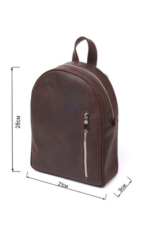 Женский рюкзак Shvigel с двумя карманами на молнии коричневый (sku_16329) No Brand (329860303)