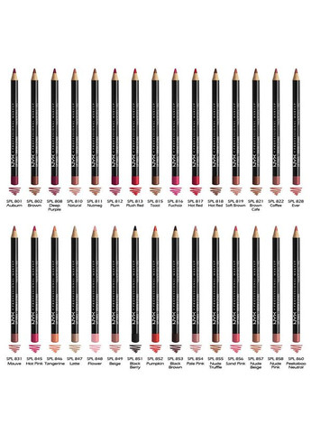 Контурный карандаш для губ Slim Lip Pencil NATURAL (SPL810) NYX Professional Makeup (279364246)