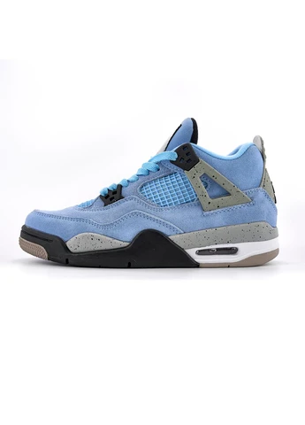 Чорні літні кросівки nike air jordan retro 4se university blue tech grey blue black найк аір джордан No Brand