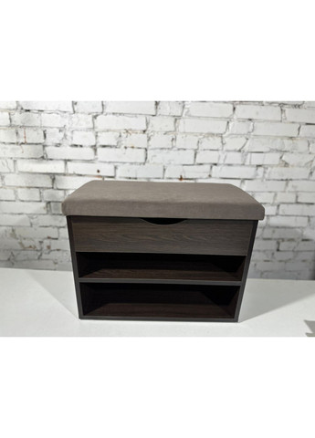 Банкетка для обуви в прихожую. Верхняя часть открывается. ДСП Венге. Ткань капучино. Шириной 80см. No Brand (369559555)