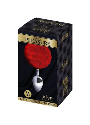 Анальна пробка Anal Pleasure з червоним хвостиком, M Alive (360475645)