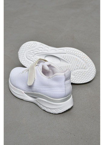 Белые демисезонные кроссовки детские текстильные белого цвета Let's Shop