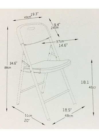 Складной стул Time Eco для дачи и кемпинга легкий и удобный для хранения ProDobro (367267896)