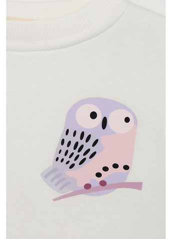 Yuki свитшот для девочки цвет молочный цб-00284562 молочный футер