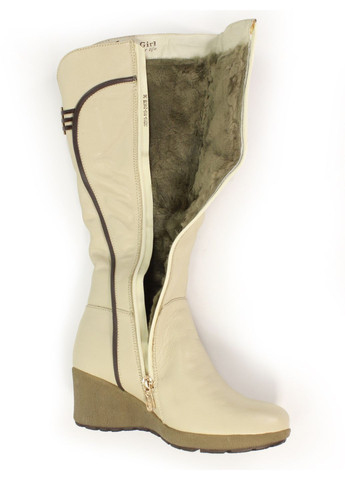 Зимние зимние кожаные сапоги на натуральном меху It-Girl