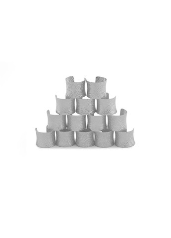 Кільце для серветок сріблясте Габі металеве сервірувальне півкільце для ресторанів кафе REMY-DECOR (300657947)