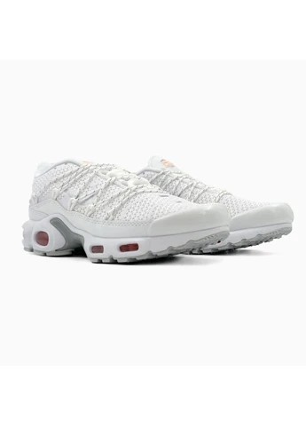 Білі кросівки чоловічі nike air max tn plus white найк аір макс тн плюс білі демісезон No Brand