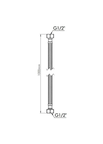 Гибкая подводка для воды 1/2" 1000 мм латунь Forte Thermo Alliance (396860872)