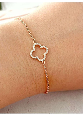 Позолочені Сережки "Конюшина" + Браслет 17.5см-22.5см. Позолота No Brand (364502950)