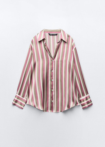 Цветная кэжуал рубашка однотонная Zara