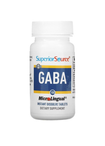 ГАМК Gaba Габа 100 мг, 100 швидкорозчинних таблеток MicroLingual Superior Source (347601031)