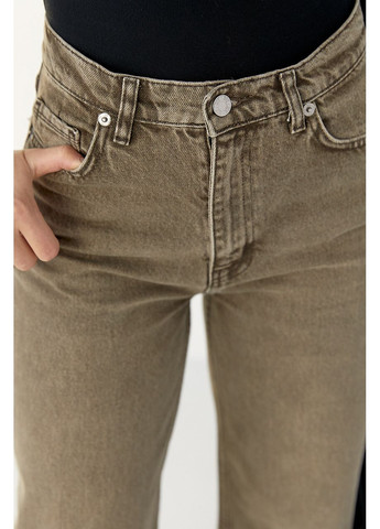 Прямые женские джинсы с потёртостями внизу Lurex - (369327178)