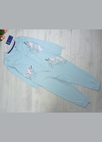 Голубая всесезон пижама-кигуруми для девочки комбинезон Lupilu