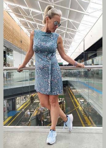 Зеленое кэжуал летний сарафан с декоративными пуговицами 2 Льва