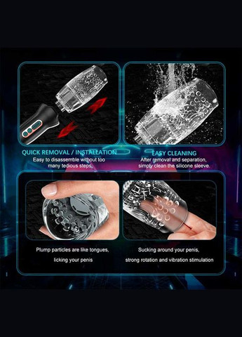 Автоматический мастурбатор с ротацией Warrior 360 – 10 режимов вибрации, 5 режимов ротации Drive No Brand (335863383)