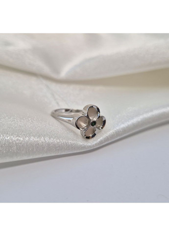 Серебряное кольцо Цветок с Перламутром размер серебро 925 пробы Родированное 6675р 2.57г No Brand (352477386)