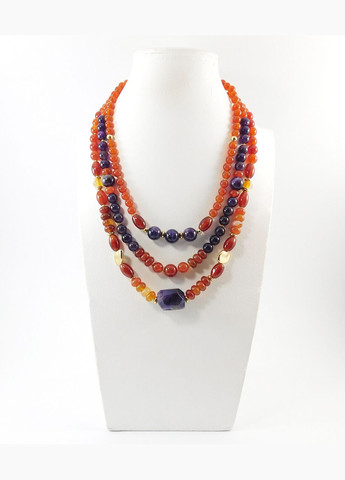 Ожерелье "Солнечный мираж" Аметист, Сердолик Fursa fashion (326004528)