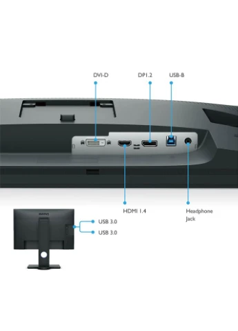 TFT 24.1" SW240, IPS, 16:10, 99% Adobe RGB, DVIDL, HDMI, DP, USB хаб, Pivot, сірий BenQ (314748482)