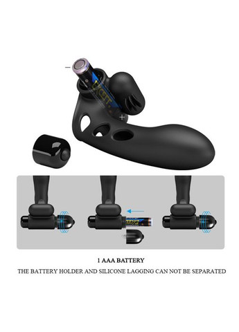 Насадка на палец - Pretty Love Orlando Honey Finger Vibrator Black LyBaile (322184119)