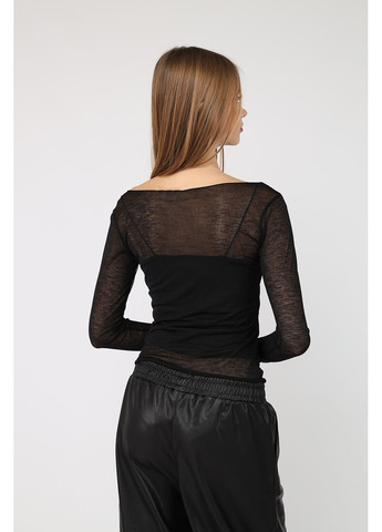 Футболка з довгим рукавом жіноча колір чорний ЦБ-00284462 Yuki - (369123855)