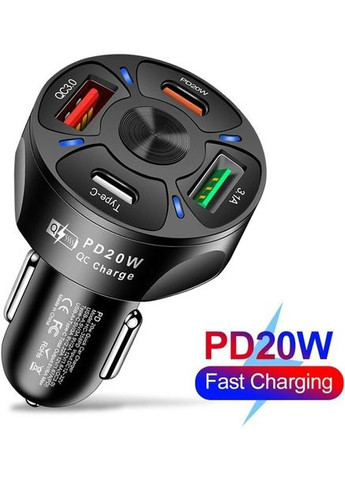 Автомобильное зарядное устройство для CWa 4USB PD20W QC 3.0 (CP050551) No Brand (349844220)