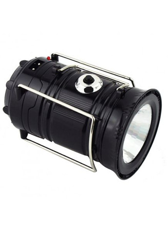 Фонарь аккумуляторный LED лампа JH-5800T с павербанком и солнечной панелью черный (1756375681) No Brand (335237556)