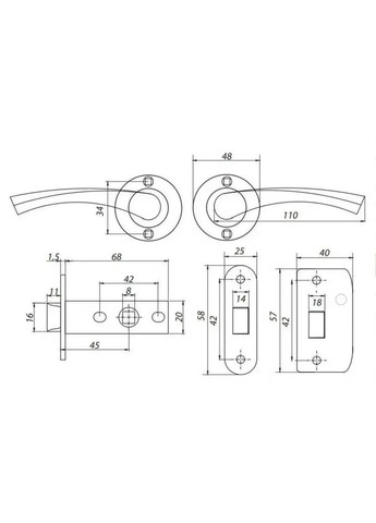Ручка-засувка Аріко ЗЩ 114-5 чорна Арико (370289962)