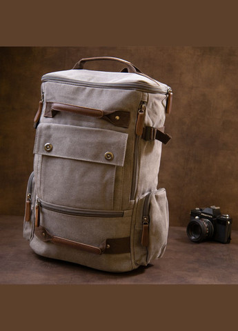 Текстильный дорожный рюкзак унисекс с карманами для ноутбука серый (sku_20662) No Brand (329860365)