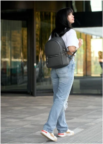 Рюкзак жіночий з екошкіри Dali BPS Графітовий (36462-3928) Sambag (301871804)