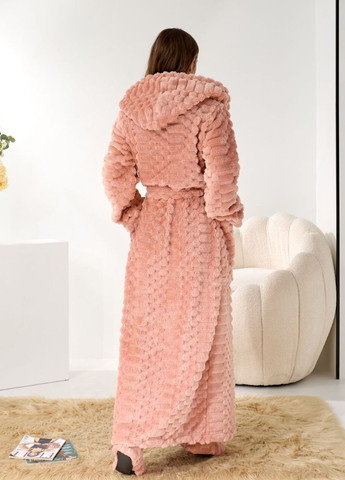 Теплий жіночий халат довжиною 140 см з капюшоном та чобітками Selim-tekstil (372486688)