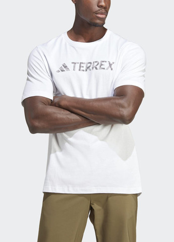 Біла футболка terrex classic logo adidas