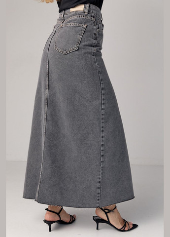 Джинсова спідниця з розрізом та бічним гульфіком Lurex (293814158)