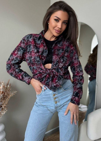 Сорочка вільного крою на гудзиках з довгим рукавом Україна (329201847)