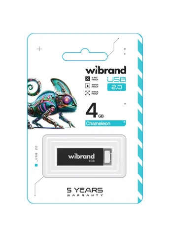 USB флеш-накопитель (m401840) Wibrand 4GB Chameleon Black USB 2.0 (378563805)