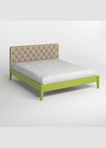 Двуспальная деревянная кровать Рим ДК (S3050G70Y)/Аляска 23 (Бежевый) Б3 160х200 см (MBG-5303) Mebigrand (368281442)