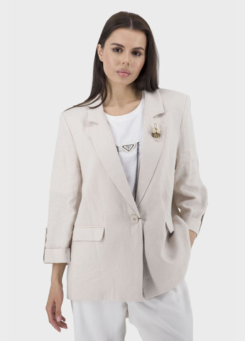 Жіночий лляний приталений піджак з брошкою (, ), 25728 Mare Sole (331619590)