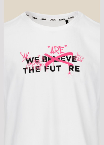 Белая футболка с принтом мужская p-mb02332 белый shop (2000991044296) LAWA