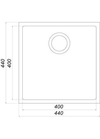 Гранітна мийка AMMER пiдстiльна, мокко 440 х 440 мм Globus (300168452)