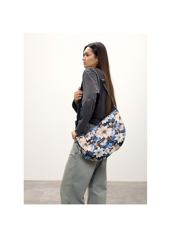 Жіноча сумка HOBO Bag-glove принт "Blue Flowers" Sambag (369009867)
