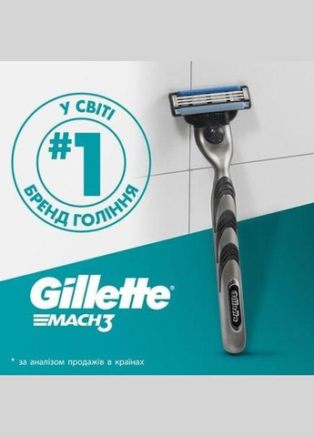 Змінні картриджі для гоління (леза касети) чоловічі касети 4 шт Gillette Mach 3 (324231578)
