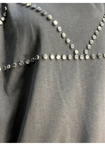 Футболка жіноча Yi Fang 320 оверсайз подовжена заклепки бра No Brand - (303630331)